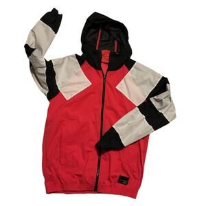 Rare Adidas Equipment Jacket Windbreaker Red White Black Cal Surf Medium